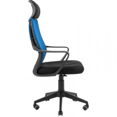 Офисное кресло Richman Профі Пластик Піастра Сітка чорна + синя Фото 2