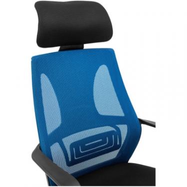 Офисное кресло Richman Профі Пластик Піастра Сітка чорна + синя Фото 4