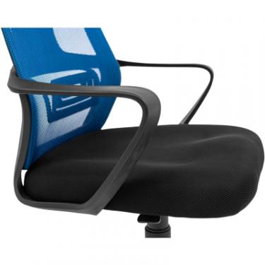 Офисное кресло Richman Профі Пластик Піастра Сітка чорна + синя Фото 6