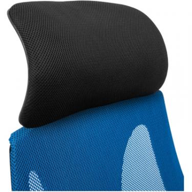 Офисное кресло Richman Профі Пластик Піастра Сітка чорна + синя Фото 8
