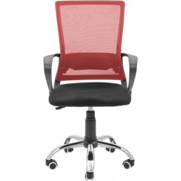 Офисное кресло Richman Робін Хром Піастра Сітка чорна + червона Фото 1