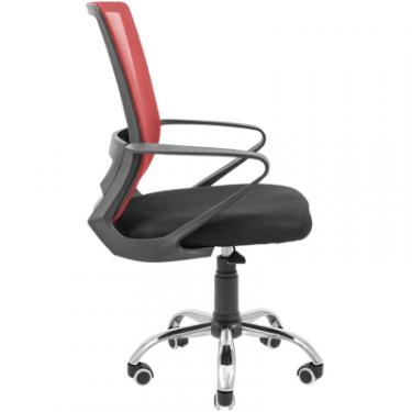 Офисное кресло Richman Робін Хром Піастра Сітка чорна + червона Фото 2