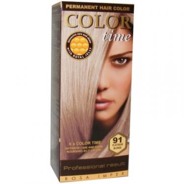 Краска для волос Color Time 91 - Платиново-русявий Фото
