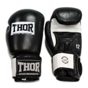 Боксерские перчатки Thor Shark PU-шкіра 12oz Чорні Фото 4