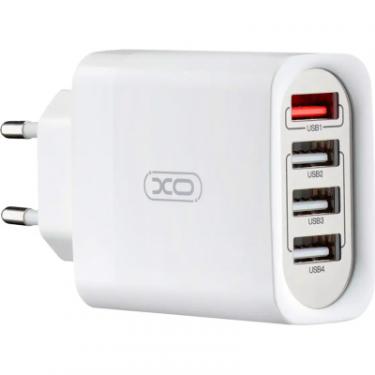 Зарядное устройство XO L100 4USB (1USB QC3.0 + 3USB 2.4A) 18W White Фото 2