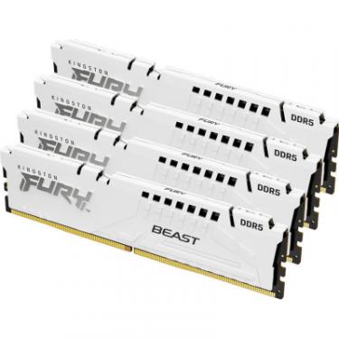 Модуль памяти для компьютера Kingston Fury (ex.HyperX) DDR5 128GB (4x32GB) 5600 MHz FURY Beast White Фото 1