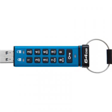 USB флеш накопитель Kingston 64GB IronKey Keypad 200 AES-256 Encrypted Blue USB Фото 1
