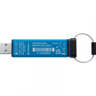 USB флеш накопитель Kingston 64GB IronKey Keypad 200 AES-256 Encrypted Blue USB Фото 2