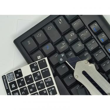 Наклейка на клавиатуру BestKey непрозора чорна, 76, білий Фото 2