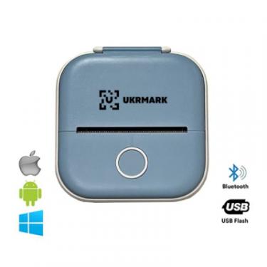 Принтер чеков UKRMARK P02BL Bluetooth, блакитний Фото
