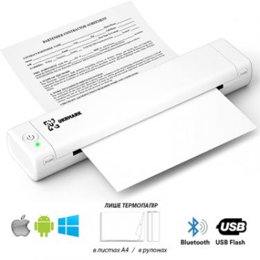 Принтер чеков UKRMARK M08-WT А4, Bluetooth, USB, білий Фото
