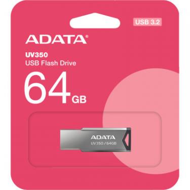 USB флеш накопитель ADATA 64GB UV350 Metallic USB 3.2 Фото 4