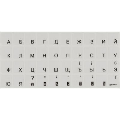 Наклейка на клавиатуру Brain black Фото