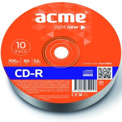 Диск CD ACME 700Mb 52x shrink 10шт Фото