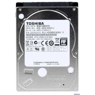 Жесткий диск для ноутбука Toshiba 2.5" 750GB Фото