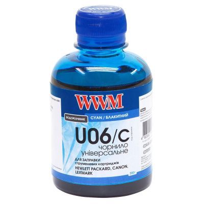 Чернила WWM Universal Canon/HP/Lexmark/Xerox Cyan Фото