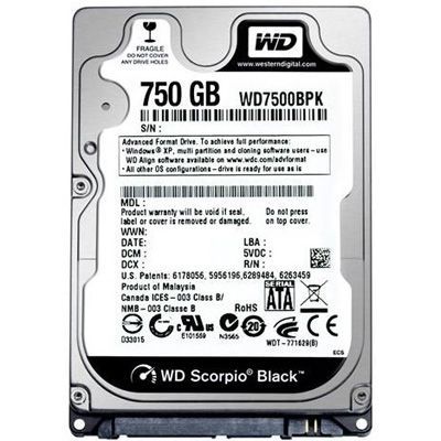 Жесткий диск для ноутбука WD 2.5" 750GB Фото