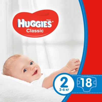 Подгузники Huggies Classic 2 Small 18 шт Фото