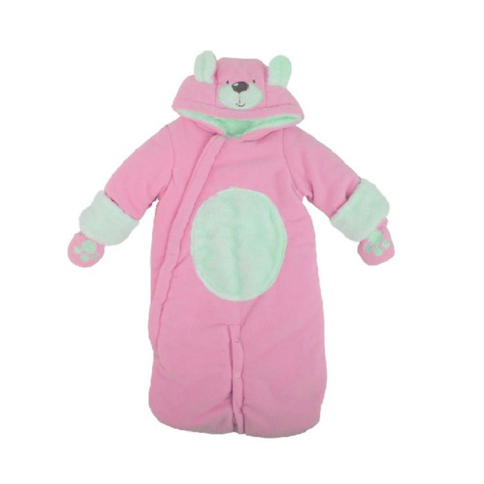 Спальный конверт Luvena Fortuna для девочек с медвежонком Фото