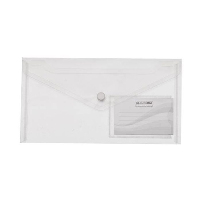 Папка - конверт Buromax DL (240x130мм) TRAVEL, clear Фото