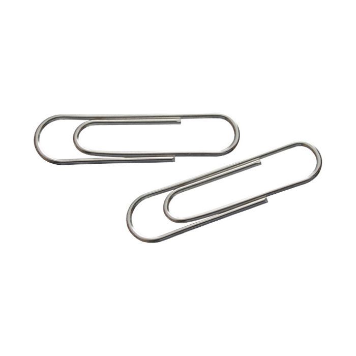 Скрепки канцелярские Axent rounded, nickel-plated, 78 мм, 50 шт. Фото