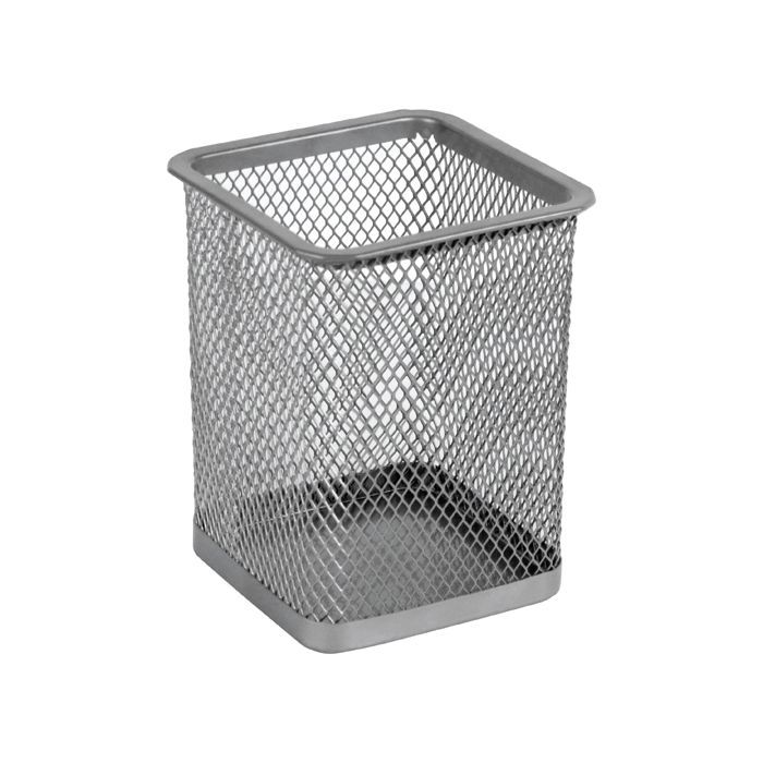 Подставка для ручек Axent square 80х80х100мм, wire mesh, silver Фото