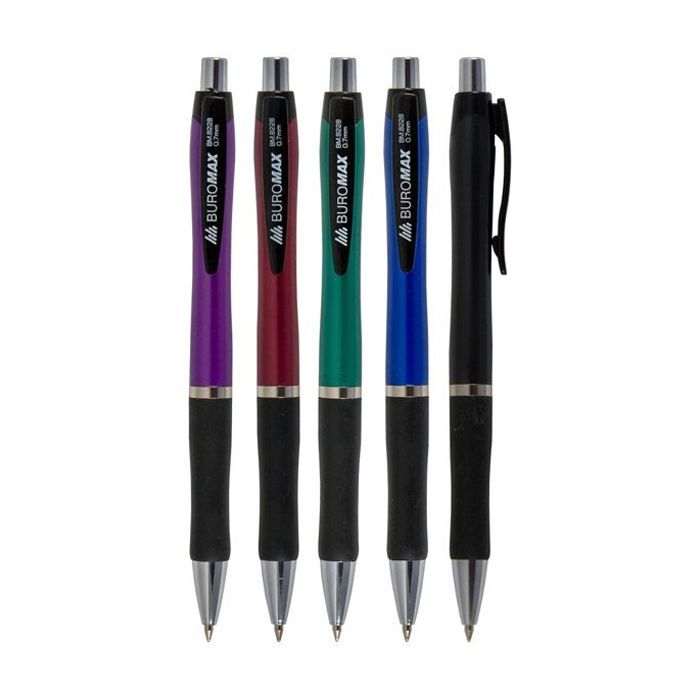 Ручка шариковая Buromax retractable, 0.7 мм Фото