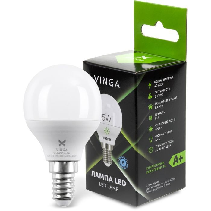 Лампочка Vinga VL-G45E14-54L Фото
