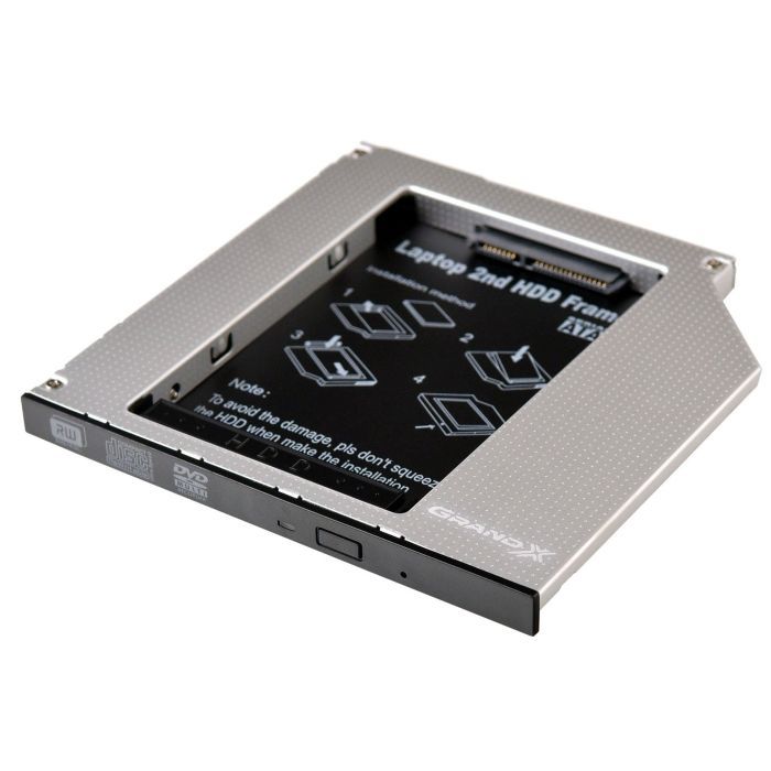 Фрейм-переходник Grand-X HDD 2.5'' to notebook 9.5 mm ODD SATA/mSATA Фото