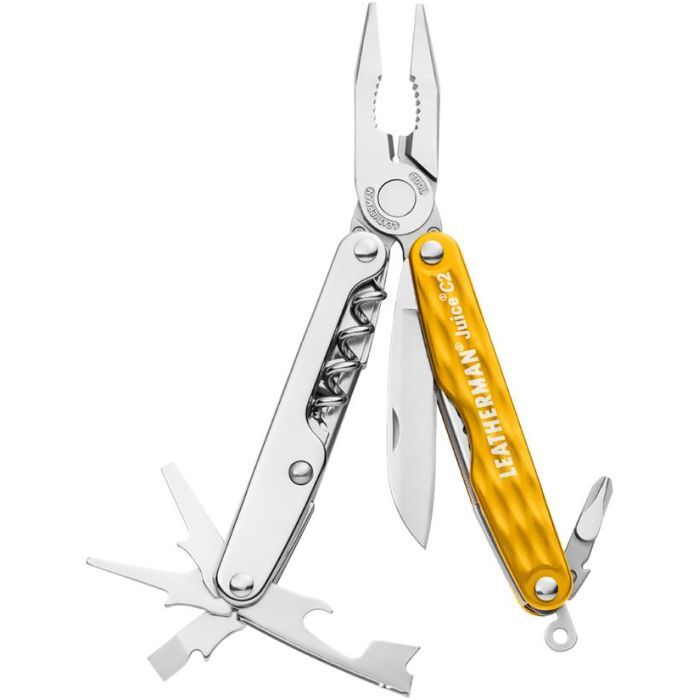 Мультитул Leatherman Juice C2- SUNRISE YELLOW с кожаным чехлом Фото