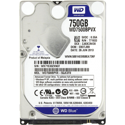 Жесткий диск для ноутбука WD 2.5" 750GB Фото