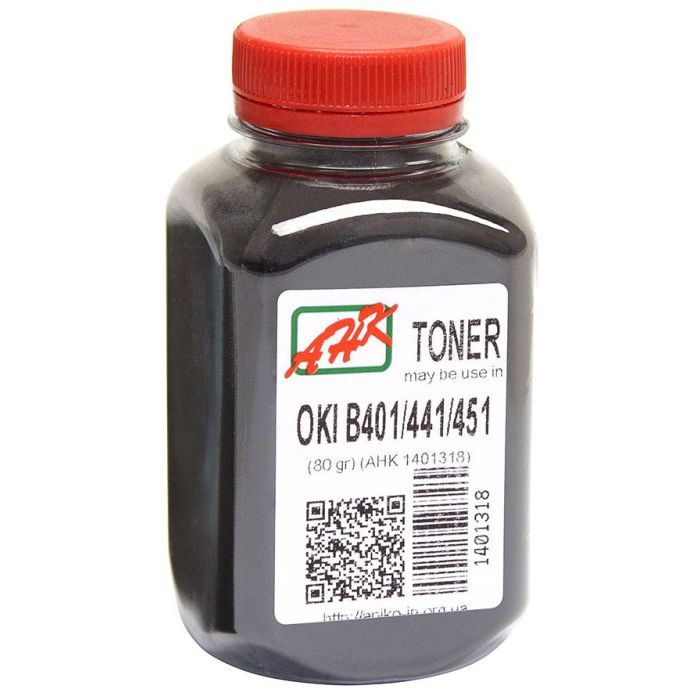 Тонер AHK OKI B401/B441/B451 80г Black Фото