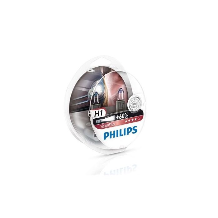Автолампа Philips H1 VisionPlus, 2шт Фото