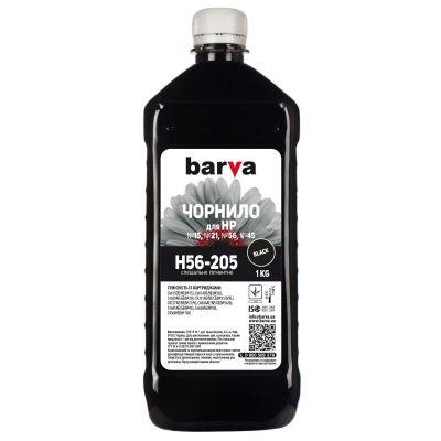 Чернила Barva HP 56/27/21 1кг BLACK pigmented Фото