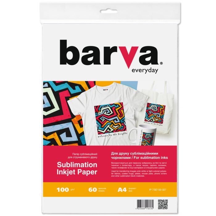 Фотобумага Barva A4 Everyday Sublimation 100 г, 60л Фото