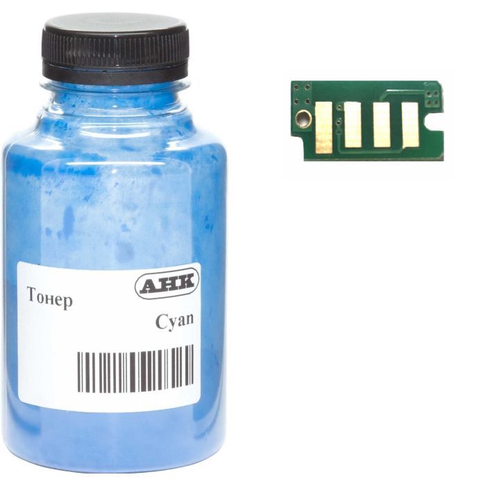 Тонер AHK Xerox Phaser 6500 50г Cyan +chip Фото