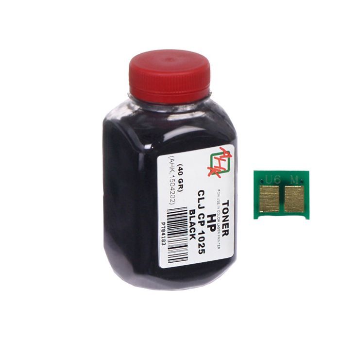 Тонер AHK HP CLJ CP1025 40г Black +chip Фото