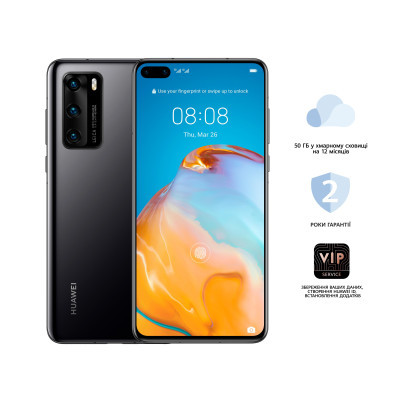 Мобильный телефон Huawei P40 8/128GB Black Фото