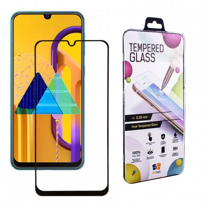 Стекло защитное Drobak Samsung Galaxy M31 (Black) Фото