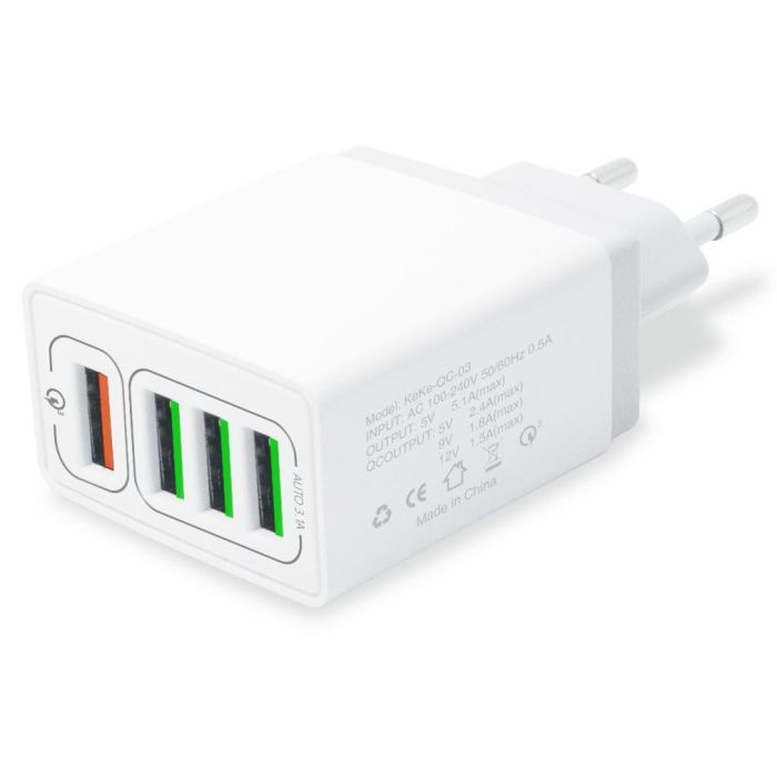 Зарядное устройство XoKo QC-405 4 USB 6.2A White Фото