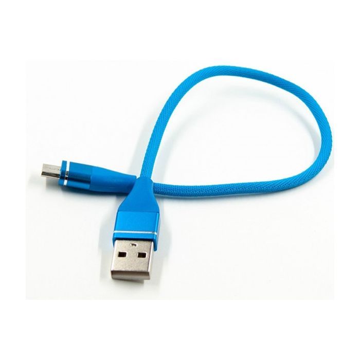Дата кабель Dengos USB 2.0 AM to Micro 5P 0.25m blue Фото