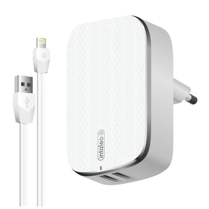 Зарядное устройство Intaleo TCG242 (2USB2,4A) + Lightning cable white Фото