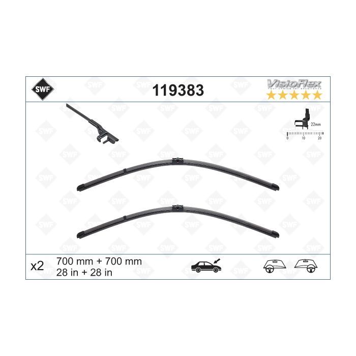 Щетка стеклоочистителя SWF 119383 Фото
