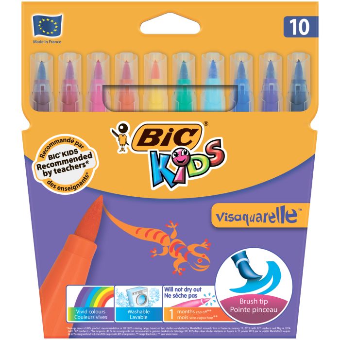 Фломастеры Bic Vis Aquarelle, 10 цветов Фото