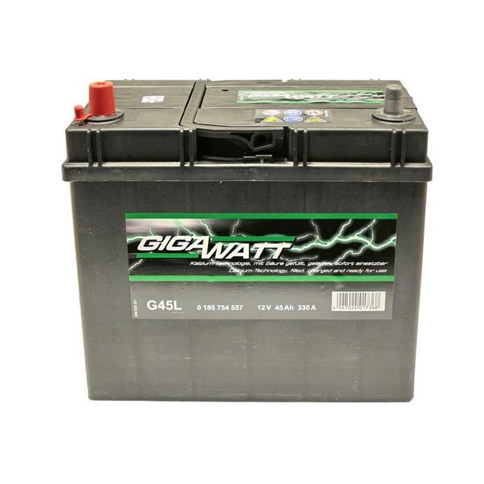 Аккумулятор автомобильный GigaWatt 45А Фото