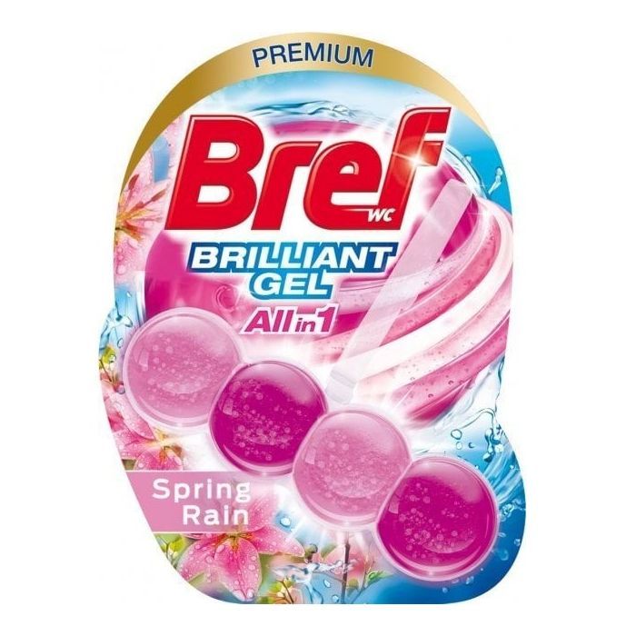 Туалетный блок Bref Блискучий гель Весняний дощ 42 г Фото