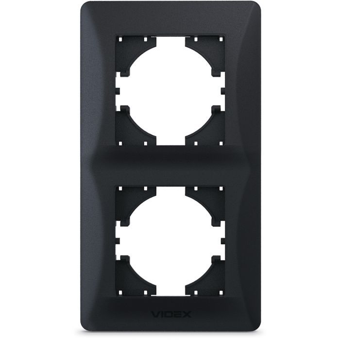 Рамка Videx BINERA черный графит 2 поста Фото