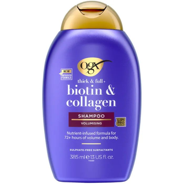 Шампунь OGX Biotin & Collagen для лишенных объема, тонких воло Фото