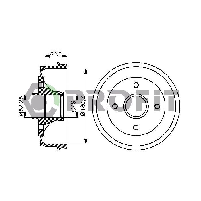 Тормозной барабан Profit 5020-0075 Фото