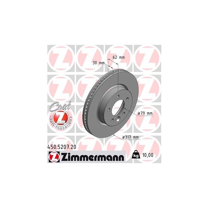 Тормозной диск ZIMMERMANN 450.5207.20 Фото